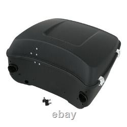 Matte Black King Trunk Rack Backrest Speakers Fit For Harley Road Glide 14-2022