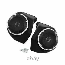 Matte Black King Trunk Rack Backrest Speakers Fit For Harley Road Glide 14-2022