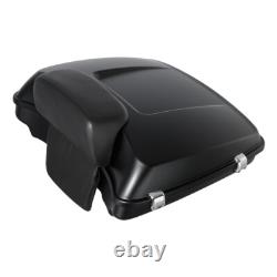 Matte Black Razor Trunk W? Backrest Fit For Harley Touring Road Glide 97-13