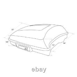 Matte Black Razor Trunk W? Backrest Fit For Harley Touring Road Glide 97-13