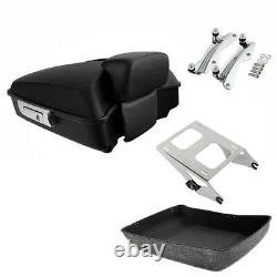 Matte Black Trunk Backrest Mount Docking Fit For Harley Tour Pak Touring 14-2022