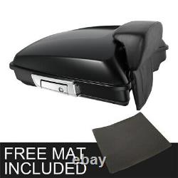 Matte Black Trunk Backrest Pad Fit For Harley Touring Tour Pak Road King 14-2022