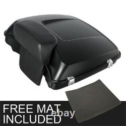 Matte Black Trunk Backrest Pad Fit For Harley Touring Tour Pak Road King 14-2022