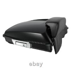 Matte Black Trunk Backrest Pad Fit For Harley Touring Tour Pak Road King 14-2022