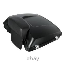 Matte Black Trunk Backrest Pad Fit For Harley Touring Tour Pak Road King 14-2022