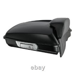 Matte Black Trunk Backrest Pad Fit For Harley Touring Tour Pak Road King 14-2022