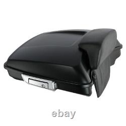 Matte Black Trunk Backrest Pad Fit For Harley Touring Tour Pak Road King 14-2022