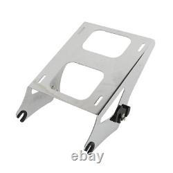 Matte Chopped Trunk Chrome Mount Rack Fit For Harley Touring Tour Pak 2014-2022