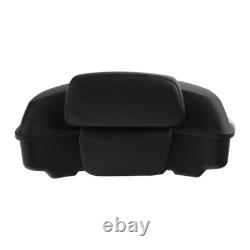Matte Chopped Trunk Pad Chrome Solo Rack Fit For Harley Touring Road Glide 14-24