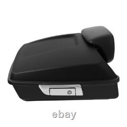Matte Chopped Trunk Pad Chrome Solo Rack Fit For Harley Touring Road Glide 14-24