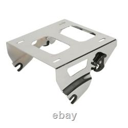 Matte Chopped Trunk Pad Chrome Solo Rack Fit For Harley Touring Road Glide 14-24