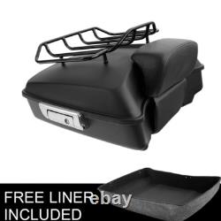 Matte Chopped Trunk Pad Top Luggage Rack Fit For Harley Touring Glide 2014-2025