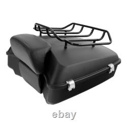 Matte Chopped Trunk Pad Top Luggage Rack Fit For Harley Touring Glide 2014-2025