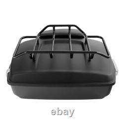 Matte Chopped Trunk Pad Top Luggage Rack Fit For Harley Touring Glide 2014-2025