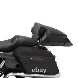 Matte Razor Pack Trunk With Pad Fit For Harley Tour Pak Electra Road Glide 14-23