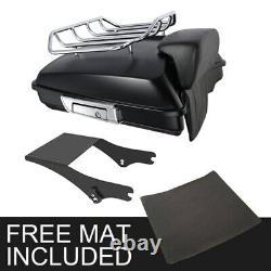Matte Trunk Backrest Two Up Mount Rack Fit For Harley Touring Tour Pak 1997-2008