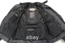 Mens harley davidson FXRG jacket L black nylon waterproof armor reflective bar
