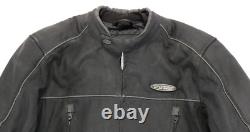 Mens harley davidson FXRG jacket L black nylon waterproof armor reflective bar