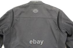 Mens harley davidson FXRG jacket L black nylon waterproof armor reflective bar