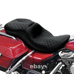 Microfiber Driver Passenger Seat Fit For Harley Touring Electra Glide 1997-2007