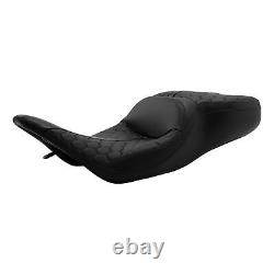 Microfiber Driver Passenger Seat Fit For Harley Touring Electra Glide 1997-2007