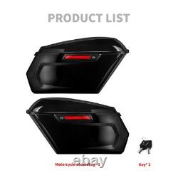 Motorcycle Black Hard Saddlebag Side Bag Luggage Bags For Harley Touring 14-23