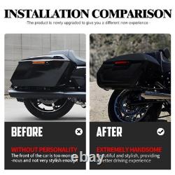 Motorcycle Black Hard Saddlebag Side Bag Luggage Bags For Harley Touring 14-23