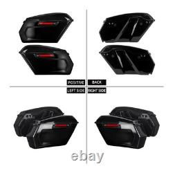 Motorcycle Black Hard Saddlebag Side Bag Luggage Bags For Harley Touring 14-23