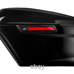 Motorcycle Black Hard Saddlebag Side Bag Luggage Bags For Harley Touring 14-23