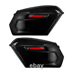 Motorcycle Black Hard Saddlebag Side Bag Luggage Bags For Harley Touring 14-23