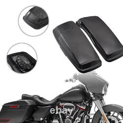 Motorcycle Saddlebag Speaker Cutout Lid with Grills Fit For Harley Touring 2014-19