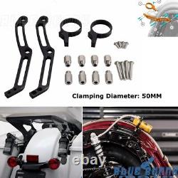 Motorcycle Shock Remote Reservoir Brackets Clamps For Harley Touring Glide 14-22