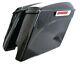 Mutazu 4.5 2 Into 1 Cut Extended Stretched Saddlebags For 14-up Harley Touring