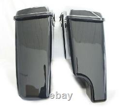 Mutazu 4.5 2 into 1 Cut Extended Stretched Saddlebags for 14-up Harley Touring