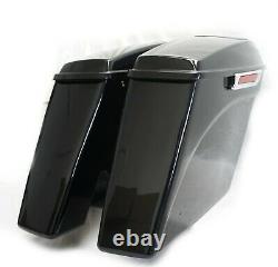 Mutazu 4.5 No cut Out Extended Stretched Saddlebags for 14-up Harley Touring