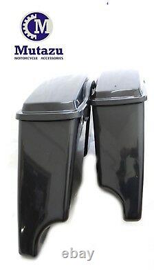 Mutazu 4.5 Unpainted Extended Hard Saddle bags Saddlebags for Harley Touring