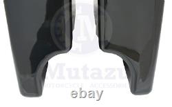 Mutazu 4 Stretched Black Pearl Hard Saddlebags for Harley Touring 94-13 FLH FLT