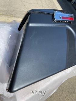 Mutazu 4 Stretched Black Pearl Hard Saddlebags for Harley Touring 94-13 FLH FLT