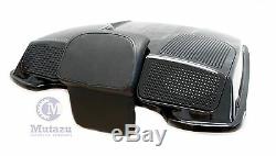 Mutazu 97-13 Black Dual 6x9 Speaker Lid for Harley Razor Chopped King Tour Pak