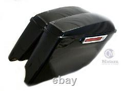 Mutazu Black CVO 4 Extended Stretched Saddlebags for 2014 UP Harley Touring