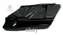 Mutazu Black CVO 4 Extended Stretched Saddlebags for 2014 UP Harley Touring