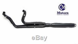 Mutazu Black Cannon 4 2 into 1 Muffler Exhaust Set for 95-2016 Harley Touring