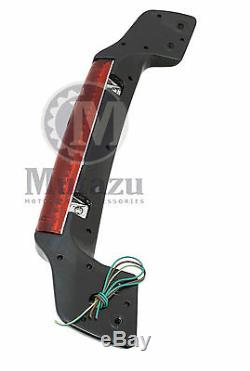 Mutazu Black Pearl Tour Pak LED Spoiler for Harley King Chopped Razor Paks 93-13