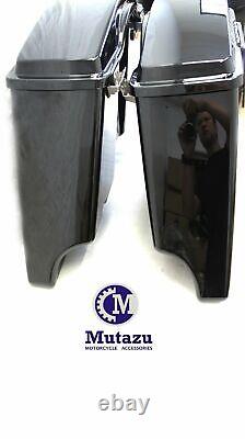 Mutazu CVO 4 Extended Rear Fender with LED + Saddlebags for 93-08 Harley Touring