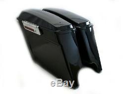 Mutazu CVO 4 Extended Rear Fender with LED + Saddlebags for 93-08 Harley Touring