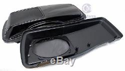 Mutazu CVO 6 x 9 Speaker Lids Vivid Black for Harley Touring Saddlebag 1994-2013