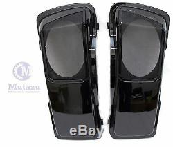 Mutazu CVO 6 x 9 Speaker Lids Vivid Black for Harley Touring Saddlebag 1994-2013
