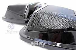 Mutazu CVO 6x9 Speaker Lids, metal grill fit Harley Touring Saddlebag 1994-2013