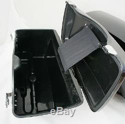 Mutazu Complete Fat Ass Wide Hard Saddlebags for Harley Touring FLHR FLHX FLTR