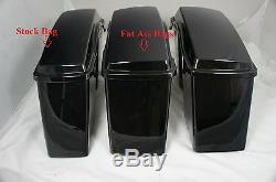 Mutazu Complete Fat Ass Wide Hard Saddlebags for Harley Touring FLHR FLHX FLTR